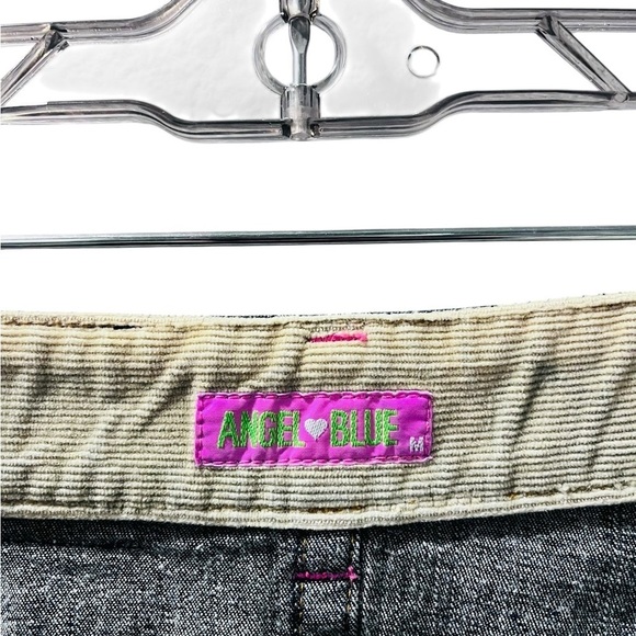 Angel Blue Japanese Embroidered Denim Jean Skirt Girls Size Medium Patchwork - Picture 4 of 8